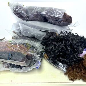 Lot Of 10 Sets Of Different Type Of Hair Buns Premium Human Hair Natural Wave